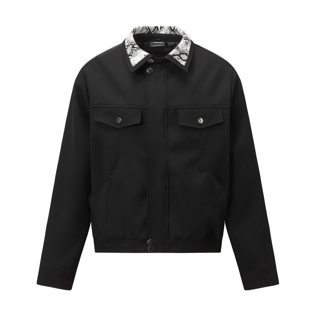 Spring and Autumn Street Year of the Snake Limited Mountain Python Jacket Men's and Women's Retro Casual Splicing Versatile Loose Jacket Light and 