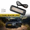 Amber 4LED Strobe Lights Bar Flashing Warning Hazard Beacon 18 Flashing Patterns