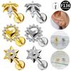 Titanium G23 Heart-shaped Zirconia Ear Stud with Internal Thread - Fashionable and Personalized Piercing Jewelry