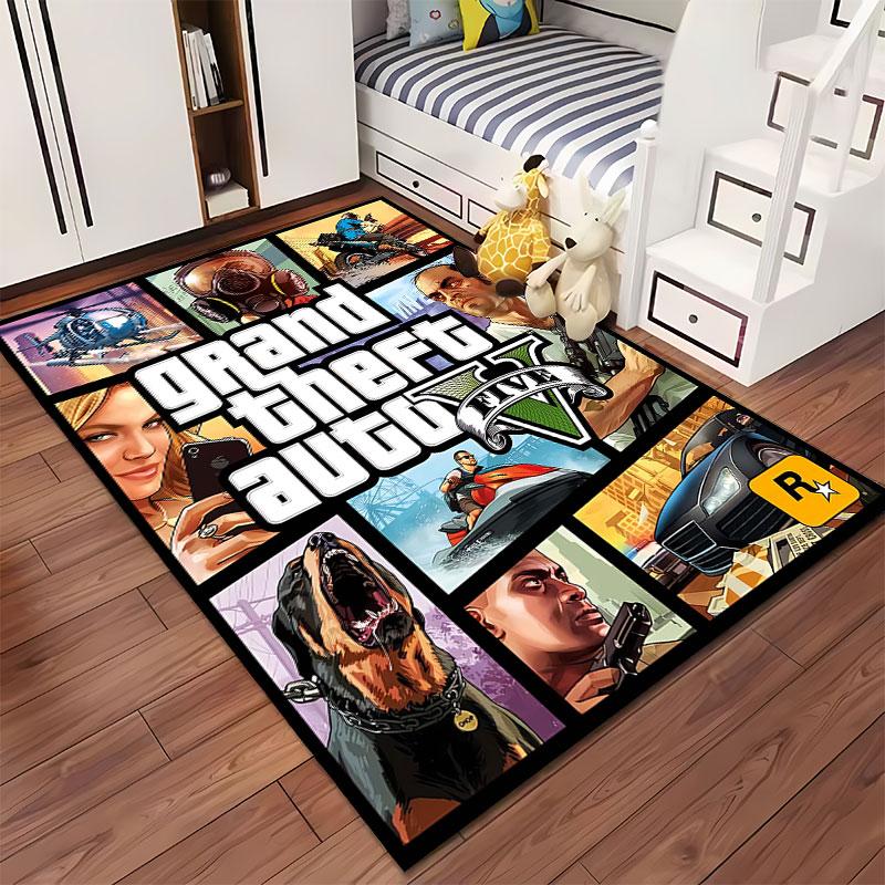 Grand Theft Auto V Game Art Suitable As a Non-slip Mat for the Living Room or Bedroom Sofa