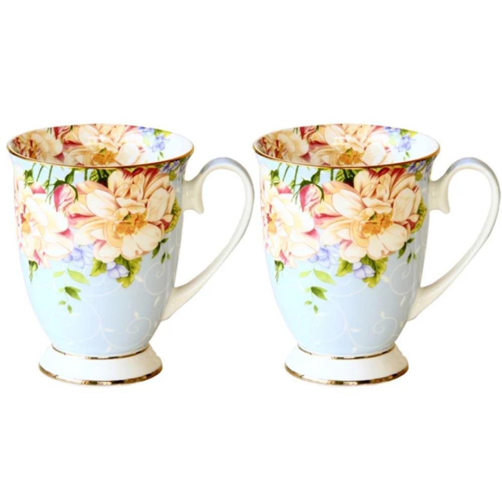 300ML, Kaffeetasse aus Bone China Keramik, Tazas cafe Blumenmalerei, kreative Keramik-Teetasse als Geschenk, Vintage Teezeremonie