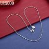 925 Sterling Silver Simple Bamboo Bead Necklace - Banquet Gift Jewelry