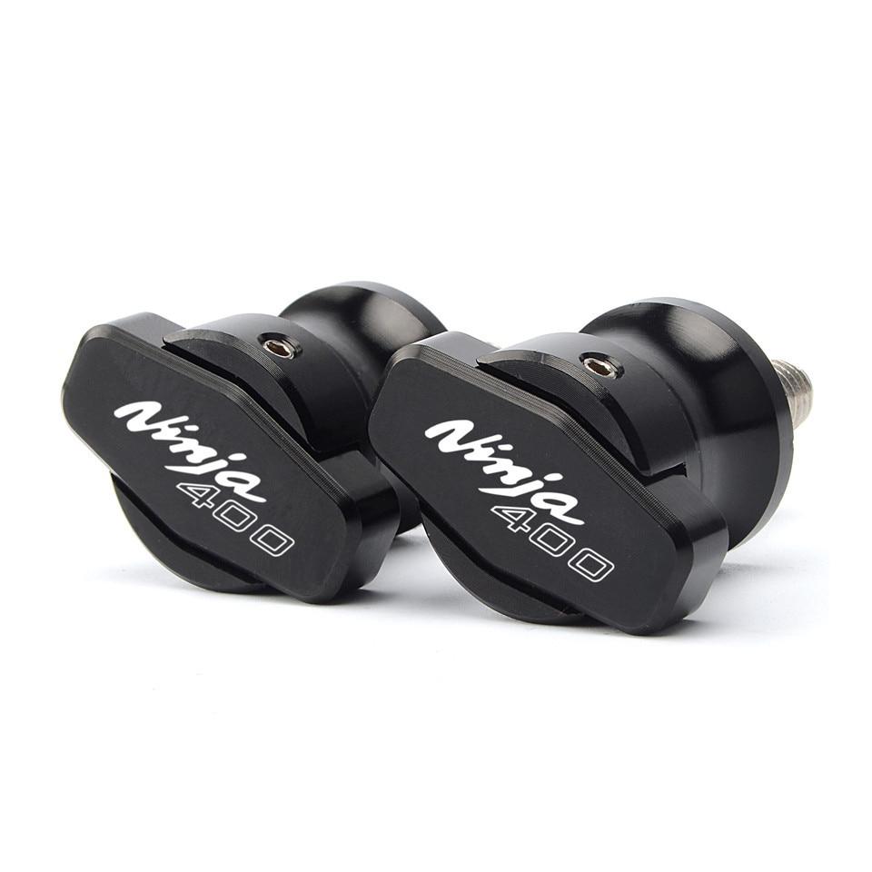 8mm motocykl CNC hliníkové kyvné cívky Šrouby zadního stojanu Posuvníky Příslušenství pro Kawasaki Ninja 400 2018- ninja