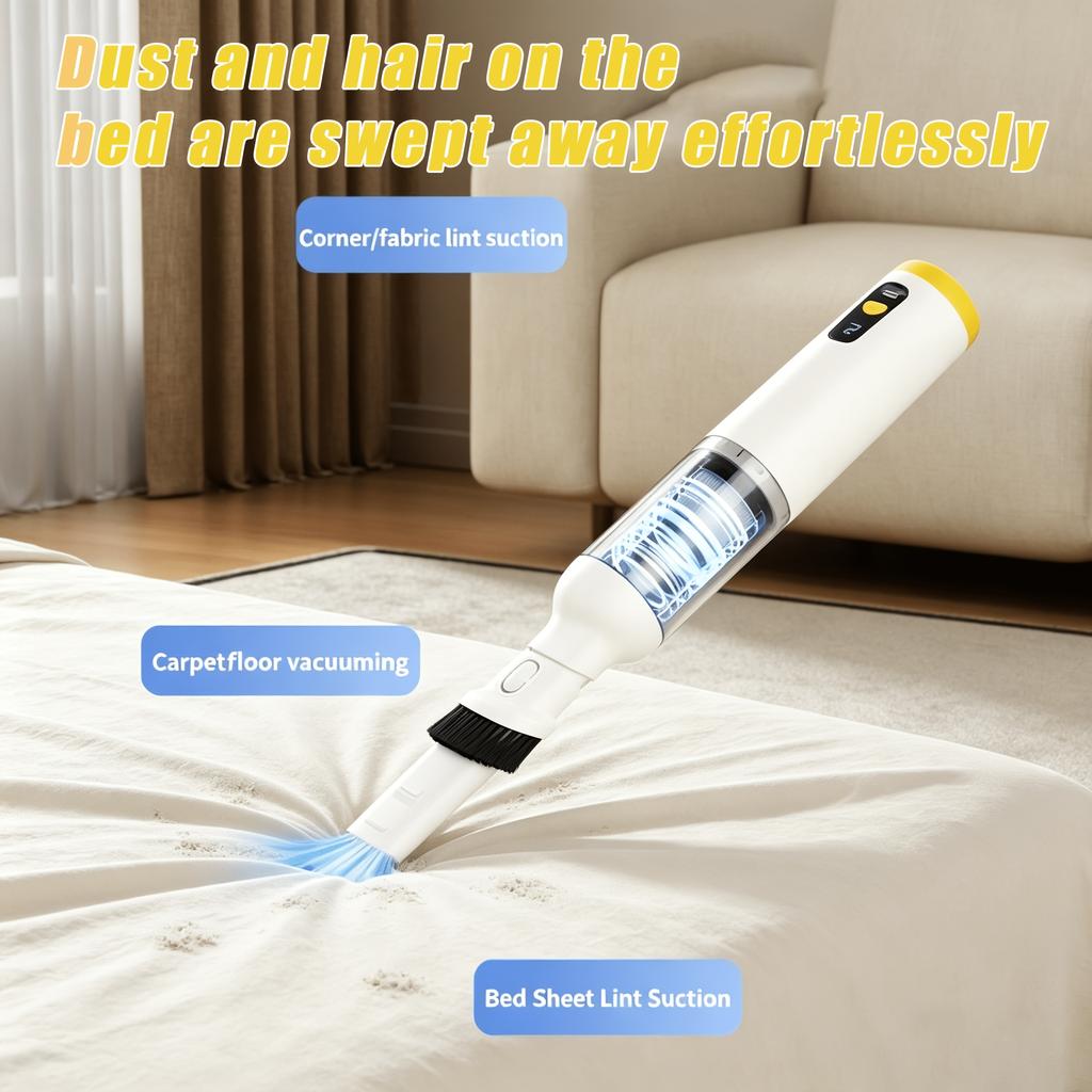 A Handheld Pet Vacuum Cleaner That Combs and Sucks up Pet Hair to Prevent It from Flying Around. Its Powerful Suction Sweeps Away Hair and Dirt