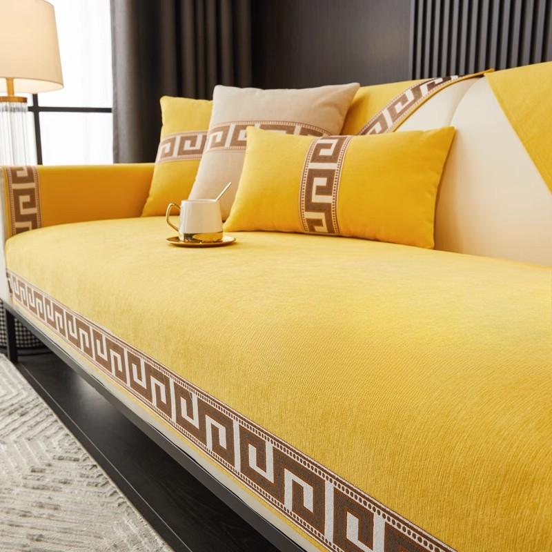 New Chinese Style Anti Slip Sofa Mat Chenier Four Seasons Universal Sofa Cover Sofa Cushion Cover Dust Cover Towel Couch Decor