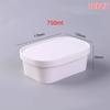 10Pcs Square Disposable Lunch Box Paper Food Container Kraft Paper Lunch Box Leak Proof With Lid Food Packing Box