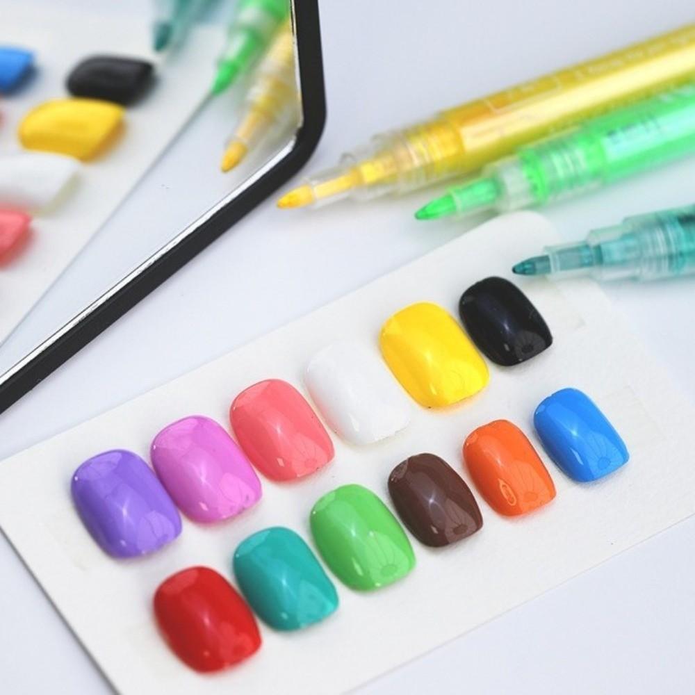 7/12 Colors Nail Art Graffiti Pen Waterproof Nail Art Pens Set New Nail Art Marker