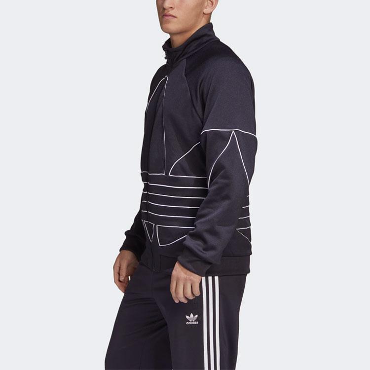 Adidas Originals Trefoil Stand Collar Casual Sports Jacket Men Jackets Black GE0810