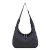 Borsa imbottita di grande capacità per pendolari, retro, con motivo a rombi, a spalla singola, crossbody, tote bag