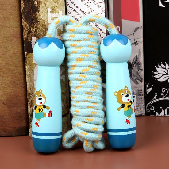 Sports Skipping Rope Anti-tangle Comfortable Grip Adjustable Cartoon Print Thickened Sports Anti-slip Strengthen Constitution Jump Rope Equipment