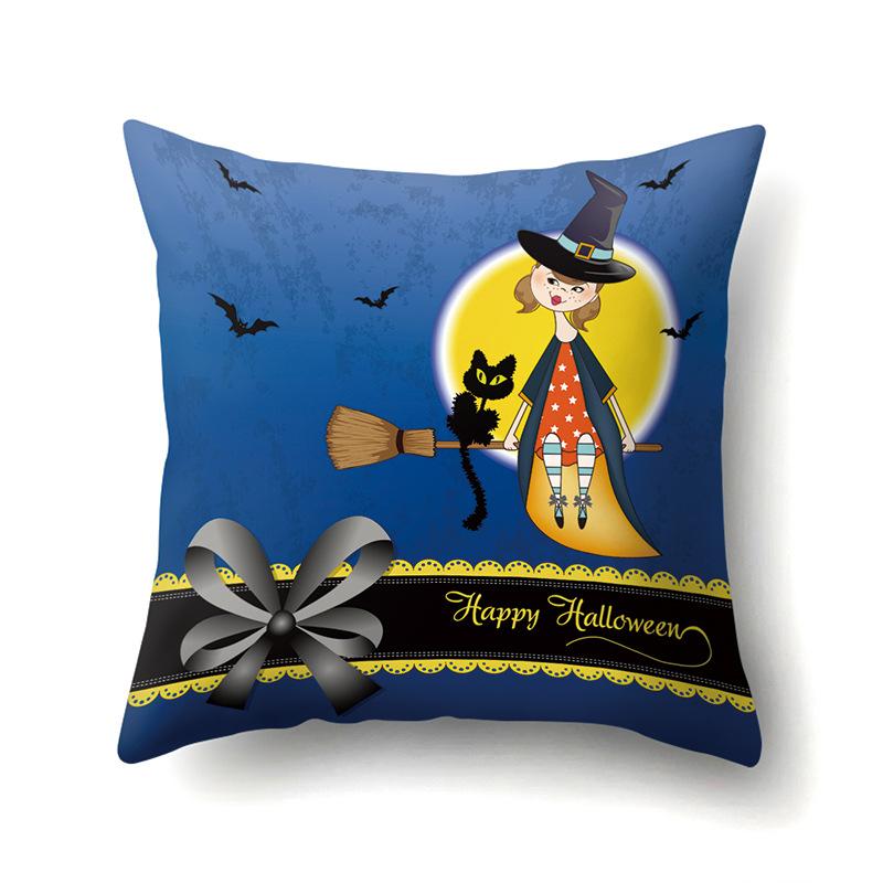 Halloween Pillowcase Car Waist Pillow Pumpkin Sofa Cushion Cover Office Home Living Room Pillowcase