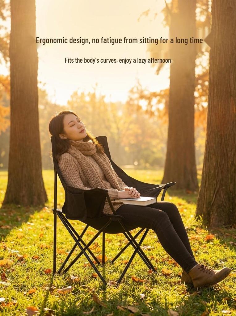 Ultra-Light Portable Folding Moon Chair for Outdoor Camping & Fishing