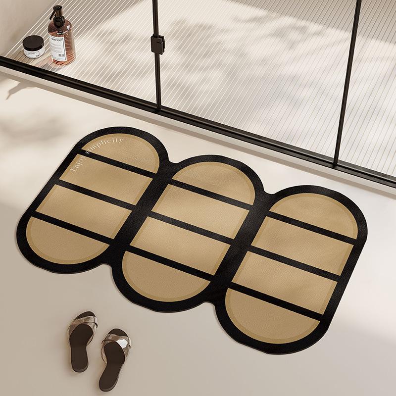 Simple and Minimalist Floor Mat Bathroom Soft Diatom Mud Water-absorbent Wear-resistant Anti-slip Door Mat Bathroom Toilet Special Pad