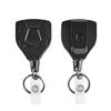 1Pc Retractable Easy-To-Pull Buckle Badge Reel Carabiner Key Chain Anti-Theft Anti-Lost Key Chain With Steel Cord