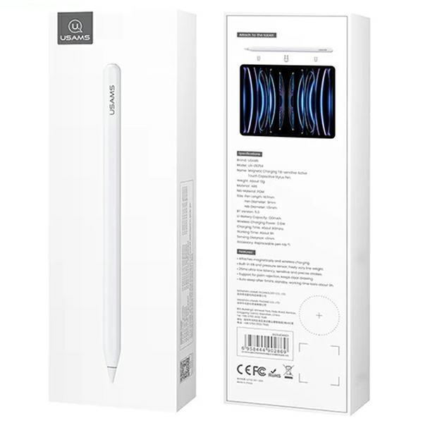 USAMS Magnetic Stylus Active Touchsensitive Pen Stylus White/White Zb254Drb01 (Us-Zb254)