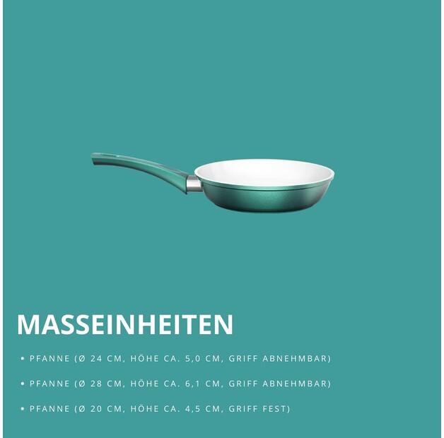 Набор сковородок Genius Cerafit Fusion, 7 предметов, изумрудно-зеленый (A24255)