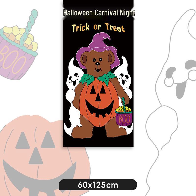Halloween Pumpkin Theme Decorations for Shop and Bar Entrances - Background Photo Props