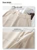 Khaki Straight-Leg Pants for Women: 2025 New Spring/Autumn Style, Casual Nine-Point Draping Suit Pants