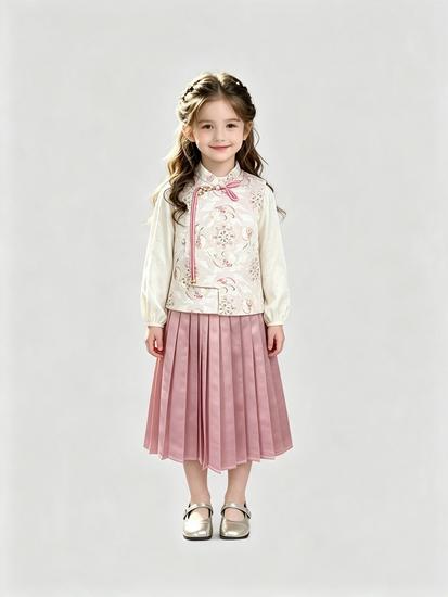 Girls' New Chinese Style Autumn Outfit Collection