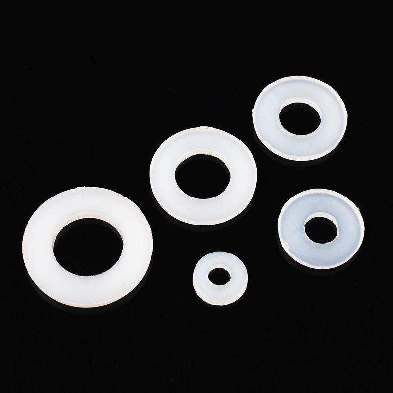 100-Piece Nylon Flat Washer Set: Plastic Screw Spacer & Insulating Gasket In M2/M3/M4/M5/M6 Sizes