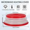 2Pcs Collapsible Microwave Splatter Cover Silicone Microwave Plate Cover Foldable Drainage Basket Fresh-Keeping Lid Basket