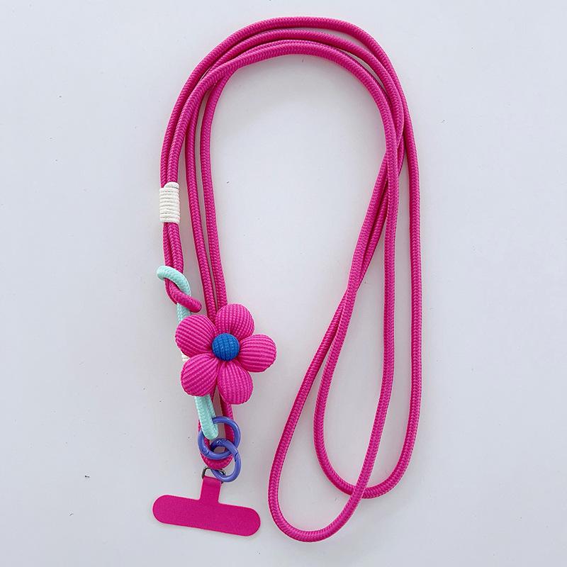 1 Pieza Flor Tejida Colgante de Hombro para Cuello Lanyard para Teléfono Móvil Ajustable Desmontable Universal para Fundas de Teléfono Lanyard Anti-Pérdida