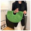 Multi-color hand carry straw bag large capacity versatile handwoven bag seaside vacation beach handbag