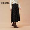 EICHITOO Women's Plaid A-Line Midi Skirt