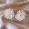 Korean Style Mesh Earrings Fresh Mesh Stud Earrings New Three-dimensional Flower Stud Earrings