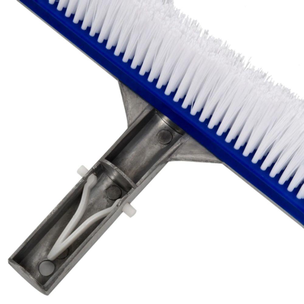 18 Inch Swimming Pool Brush Stainless Steel Brush Pool Spa Cleaning Brush  Floor Cleaning