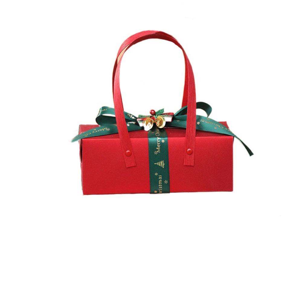 Paper Christmas Gifts Bag Red Gifts Wrap Handbag Classic Christmas Candy Gift Box  Candy