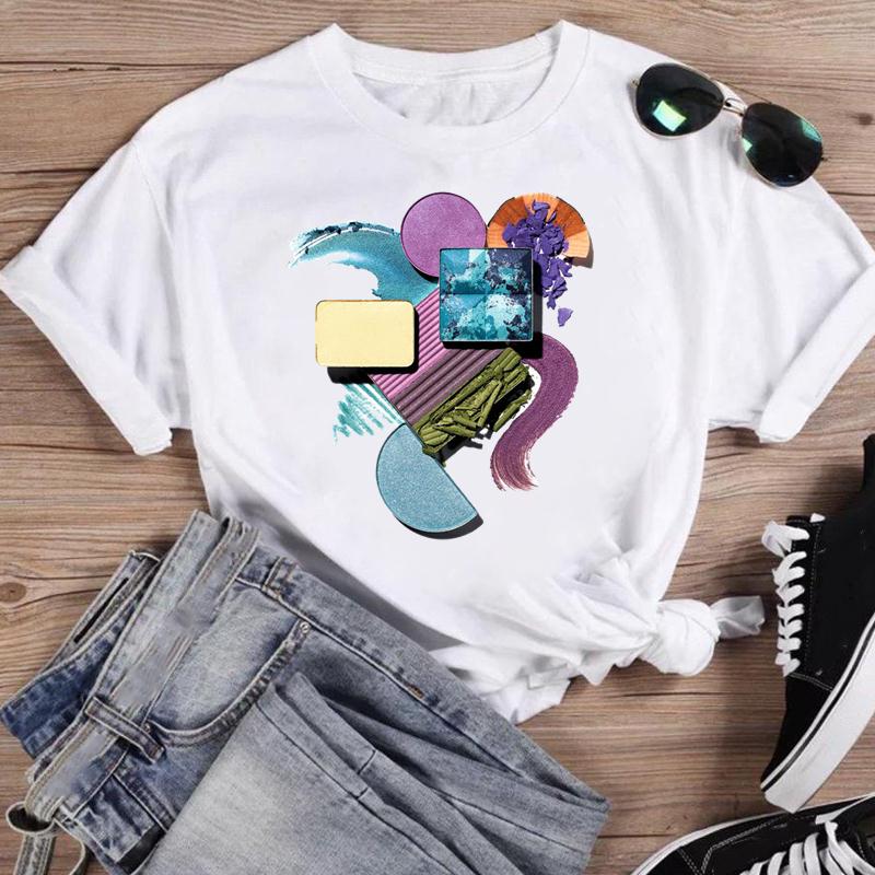 Women Lip Watercolor Sexy Lip Sweet Print T Shirt Female Graphic Top Short Sleeve Fashion  Summer Tshirts Casual Tee T-Shirt
