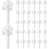 Jetec 2 Pieces Toilet Seat Screws Replacement Kit Plastic Bolts with Plastic Nuts and Washers Parts Kit for Fixing The Top Toilet Seat, White