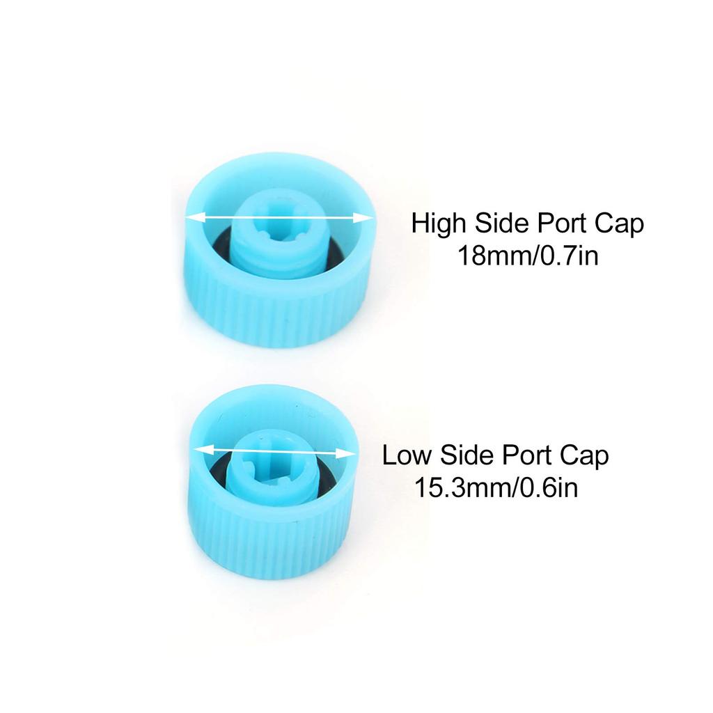 10 st AC-portlock med tätningsring Hög/Låg Sida Luftkonditionering Service Dammskydd Bil Luftkonditioneringsdelar