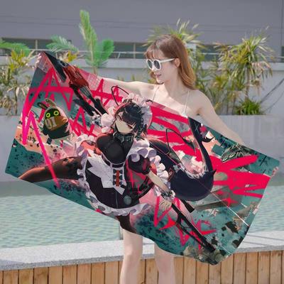 Anime Z-Zenless Zone Zero Beach Towel Colorful Bath Towels For Girl Microfiber Quick Dry Sand Beach Yoga Spa Gym Pool