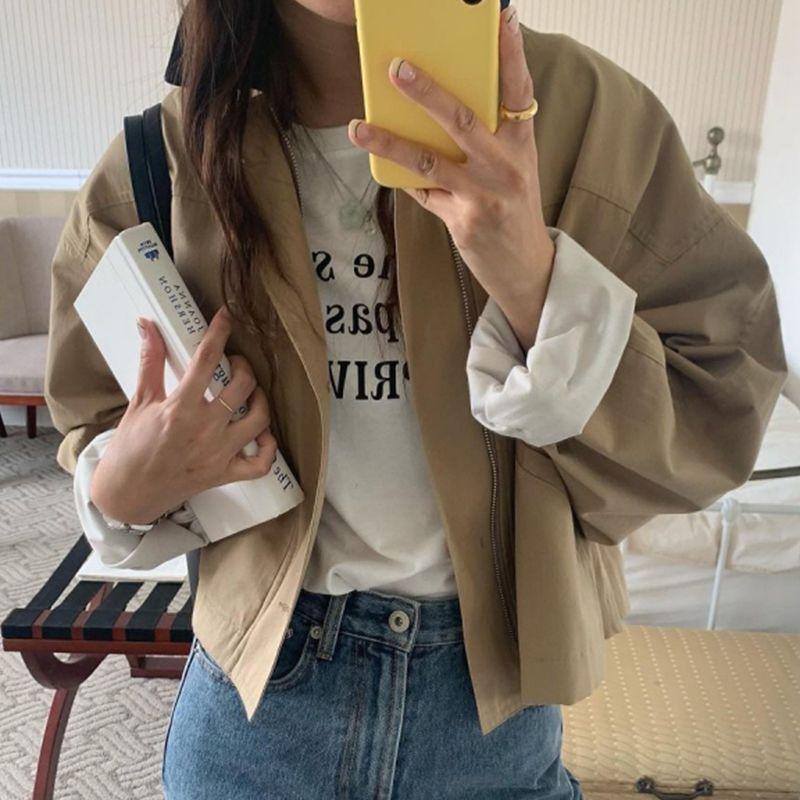 

Шикарный пиджак с лацканами на одной пуговице, короткое пальто, парка Khaki S