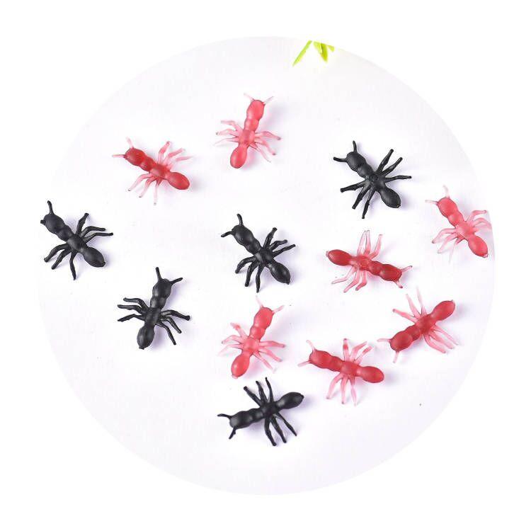 500pcs Halloween Simulation Plastic PVC Mini Insect Animals Models Ant Educational Toy Doll House Slime Charms Fillers