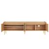 Mobile TV, mobile basso con anta strutturata, mobile TV, maniglie dorate e piedini dorati, 170 L x 35 P x 47,5 A (centimetro)