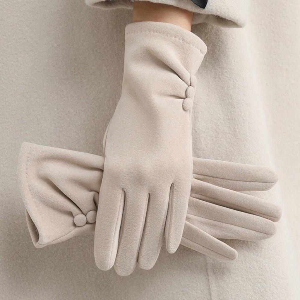 Soft Velvet Winter Thermal Gloves Thick Lined Fleece Lined Gloves Touchscreen Gloves  Riding