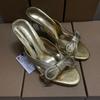 Soleist Golden High Heels Women Sandals Bow Knot Decoration Brand Designer Summer Mules Open Toe Elegant Stiletto Party Shoes for Female