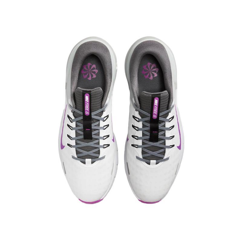 Nike Free Golf Next Nature White Iron Grey Light Smoke Grey Vivid Purple Sneakers FN0332-104