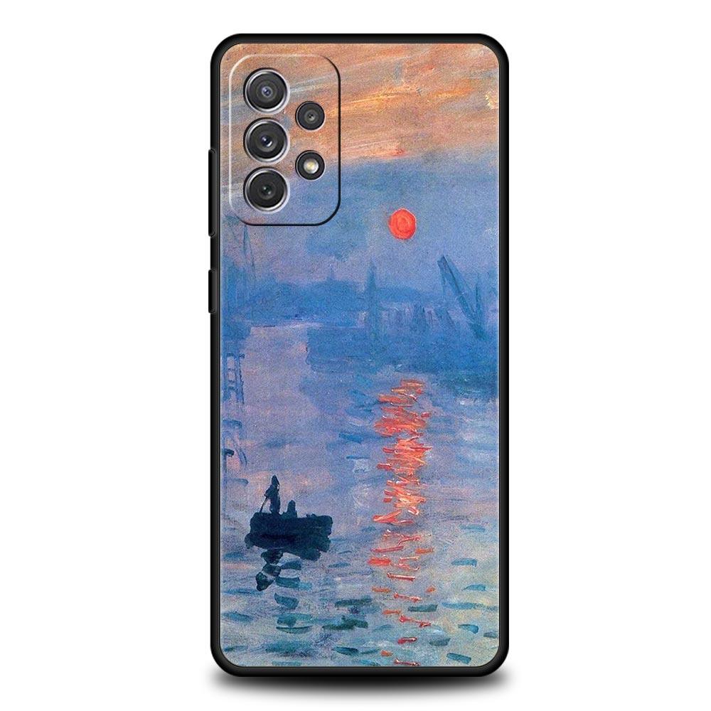 Claude Monet Garden Paint Art Case for Samsung A17 A13 A15 A25 A35 A51 A55 A71 A21S A11 A31 A41 A23 A53 A73 5G A03S A05s Cover