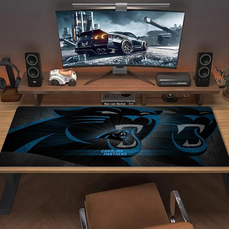 Carolina Panthers Mauspads Großes Gaming-Tischkissen Rutschfestes Laptop-Tablet Großes Mauspads XXL Matte Mini-PC-Spielmatte Mit Verriegeltem Rand