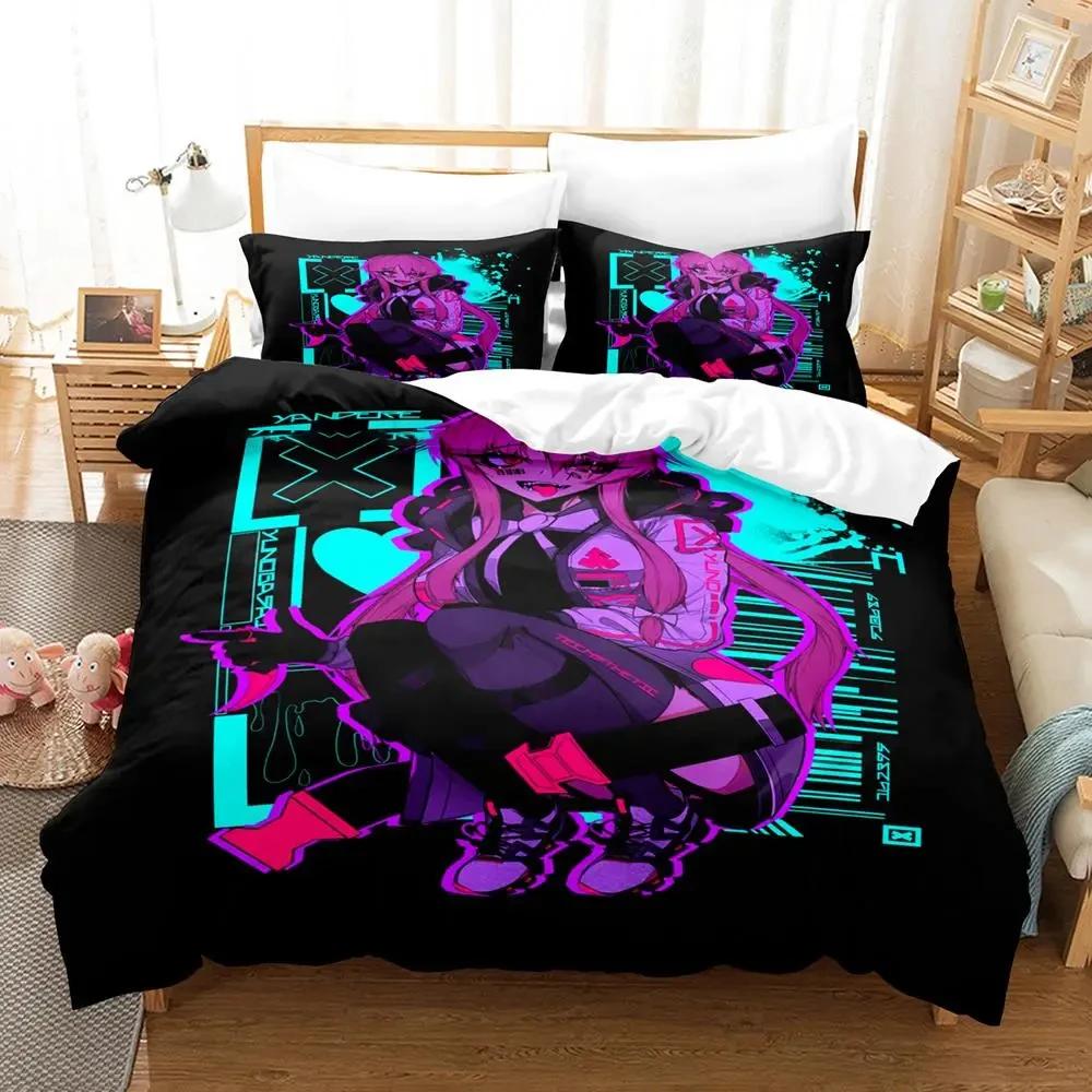 Mode Anime Future Diary Yuno Gasai Bettwäscheset Jungen Mädchen Twin Queen Size Bettbezug Kissenbezug Bett Kinder Erwachsene Heimtextilien