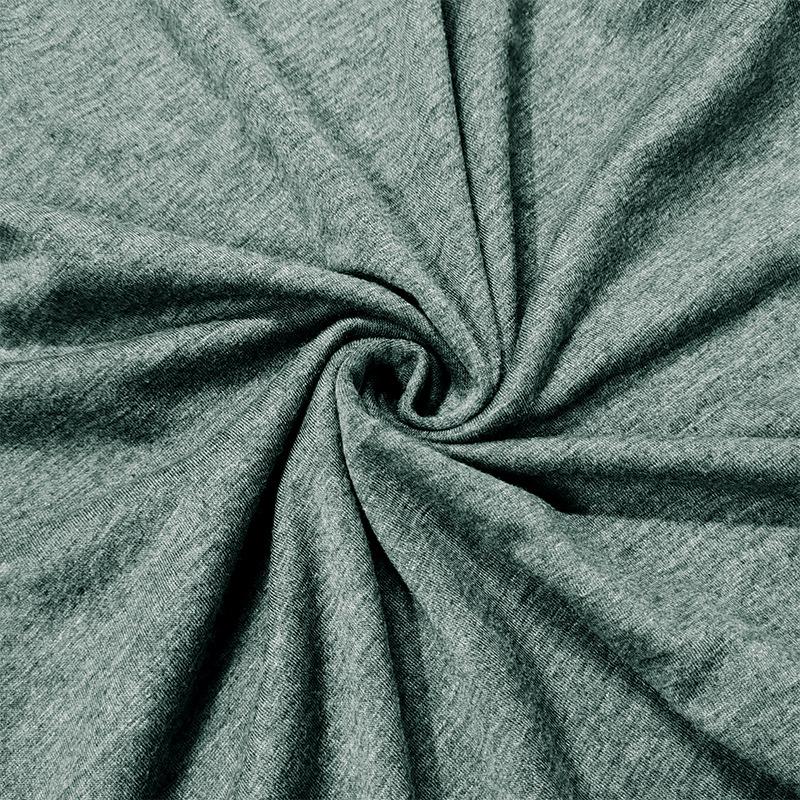 European and American Style Men's Summer Short Sleeve Henry Shirt Round Neck T-shirt Color Block Top