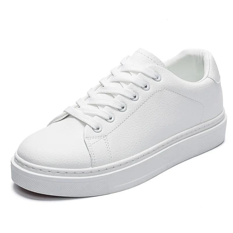 Modische personalisierte Herren-Freizeitschuhe Sneakers Vielseitige flache weiße Lederschuhe Herren Flache Schuhe für Herren