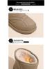Women's Mid-Calf Thick-Soled Beige Snow Boots - Non-Slip, Cold-Proof, Warm, Plus Velvet.