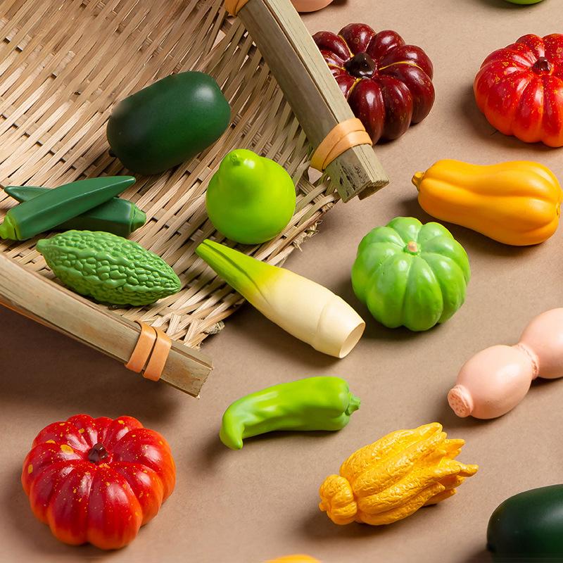 Miniatures imitation légumes micro paysage ornements figurines pour décorations de maison décoration de chambre bricolage maison de poupée accessoires