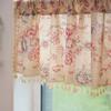 American European Vintage Peony Floral Curtains For Living Room Bedroom Window Linen Curtain Short Cabinet Curtain for Kitchen