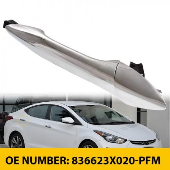 Chrome Exterior Door Handle For Hyundai 2011-16 Elantra Rear Passenger Outer